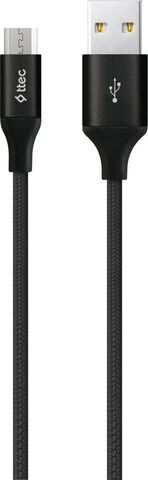 Кабель TTEC AlumiCable USB-A to Micro USB Charge/Data Cable 2.0 XL, 2м, черный