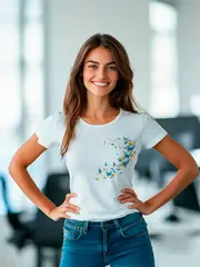 Футболка больших размеров с принтом бабочки