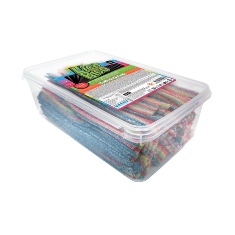 Жевательный мармелад LicoRiko кислые ремешки радуга 1кор*12бл*100шт, 10гр