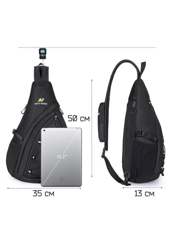 Картинка рюкзак однолямочный Nevo Rhino 9070 Black - 3