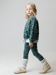 брюки  для девочки  КР 4074/темно-зеленый 5410 Н094 к666