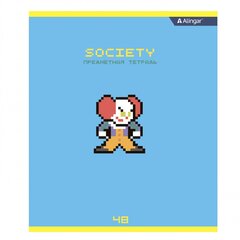 Тетрадь предметная "Обществознание" А5 48л., клетка, со справочным матер, скрепка, мелованный картон(стандарт), блок офсет, Alingar "My craft world"