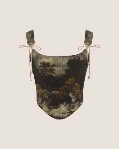 Корсет с лямками на завязках 