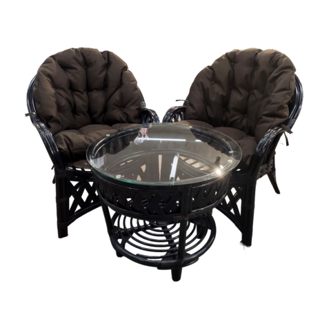 Комплект кофейный из натурального ротанга Cobana - Венге