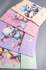 Пакет подарочный M вертикальный, Карамельки, МИКС, 26*32*12 см (Д*В*Ш), 1 шт.