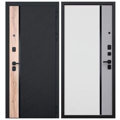 Купить Входная дверь Фрегат шагрень чёрная дуб галиф ПВХ белый матовый лайт софт грей