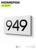 Номер на дверь 949, табличка на дверь для офиса, квартиры, кабинета, аудитории, склада, белая 120х70 мм, Айдентика Технолоджи