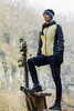 Премиальный костюм для лыж и зимнего бега Nordski Hybrid Hood Black/Yellow женский