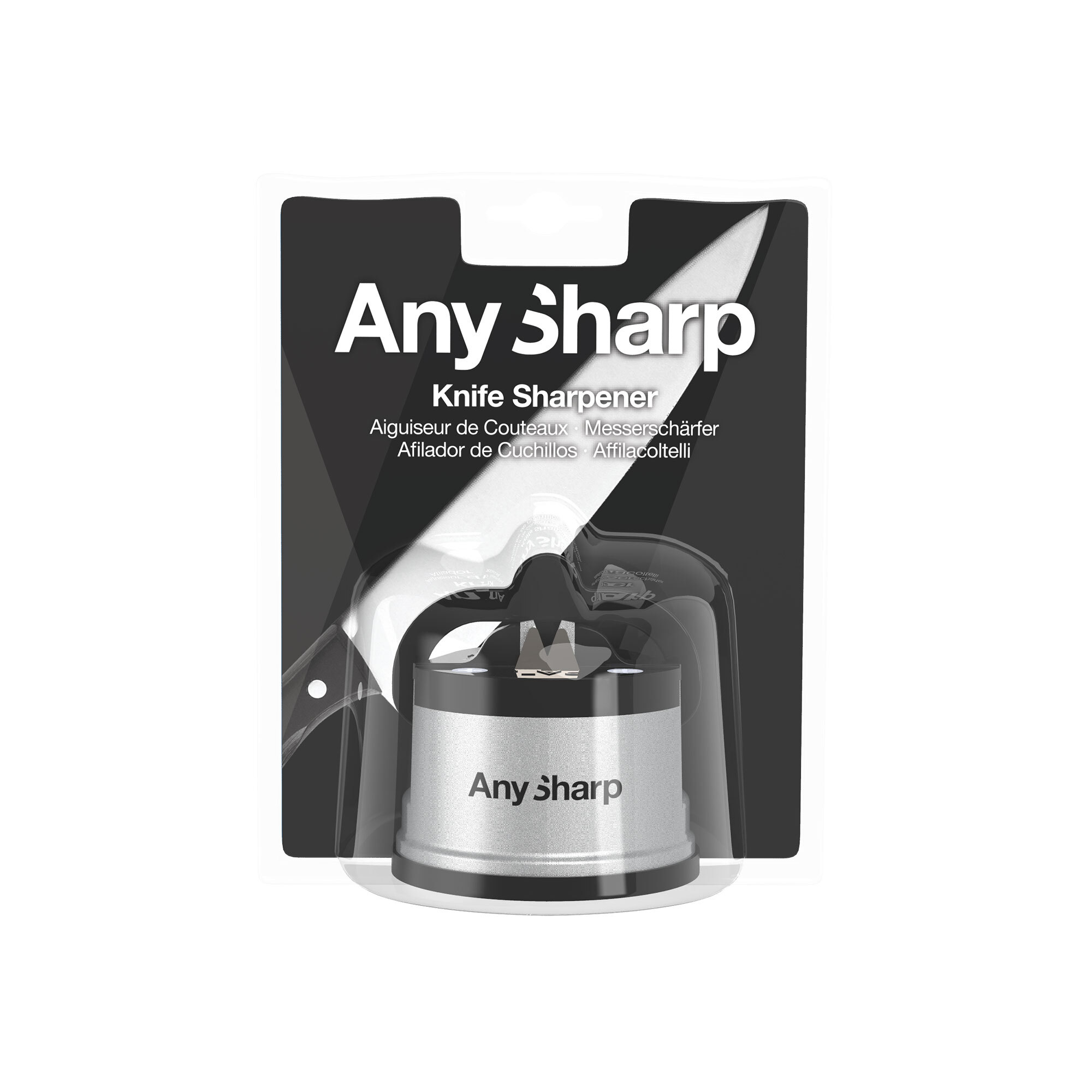 Точилка для ножей AnySharp пластиковый корпус цвет серебристый