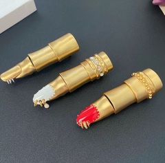 84570 - Кольцо на весь ПАЛЕЦ с красным/белым ногтем в стилистике SCHIAPARELLI