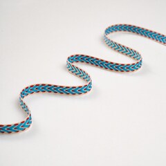 Киперная лента/Лента 100% хл/12мм т.бирюза,цветной,китай