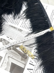 Черные перья на ленте марабу и страус