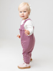 полукомбинезон  для девочки  КР 6493/темная орхидея к589