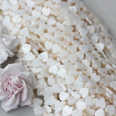 Перламутр натуральный, матовый, в форме сердца 11 мм, 1 нить ПР113