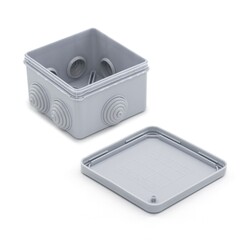 89-0-185 Коробка разветвительная для нар.монтажа, с крышк, из полипропилена, 7вводов, 80х80х40мм, IP54 (РемоКолор)