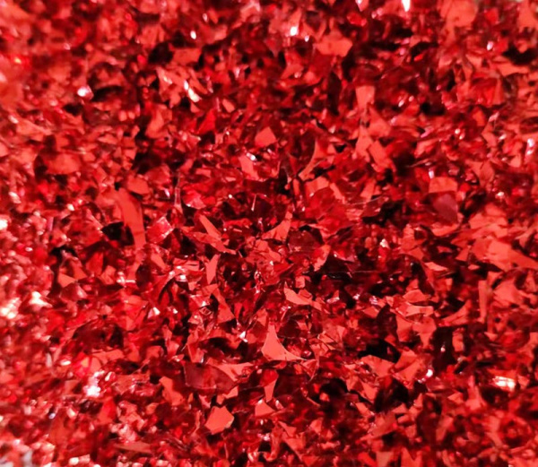 Конфетти дробленые, Красный, Металлик, 20 гр.