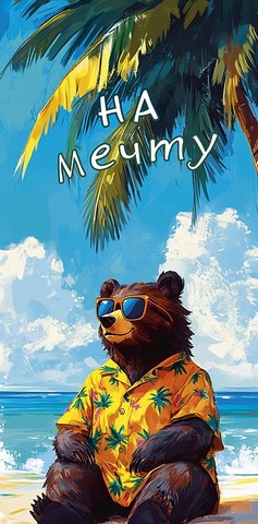 Открытка-конверт На мечту!, 8*17 см, 5 шт.