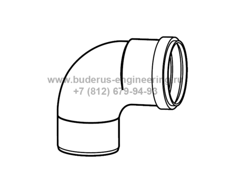 Отвод FC-SE110-87, DN110, 87°, PP для Buderus Арт.7738113108