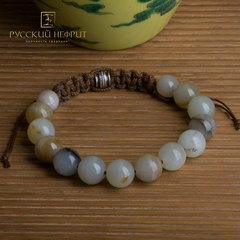 Браслет шамбала "Марса". Нефрит Д 12мм.