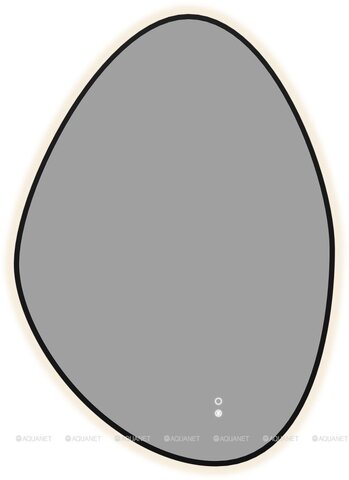 Aquanet 367658 Зеркало Контур ассиметрия 600х850 LED ТХ, антипар, цв. черный (367658)