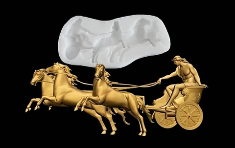 Силиконовый молд № 0205 Колесница большая