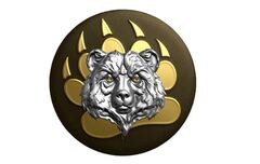 Силиконовый молд № 451 Медальон медвежья лапа