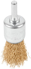 Щетка для дрели, тип "Чашка", латунированная витая проволока 0,3 мм, 25 мм, cutop profi, 82-541
