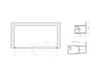 Vegas Glass ZP NOVO h2000 105 01 01 Дверь в душевой проем, профиль белый, стекло прозрачное