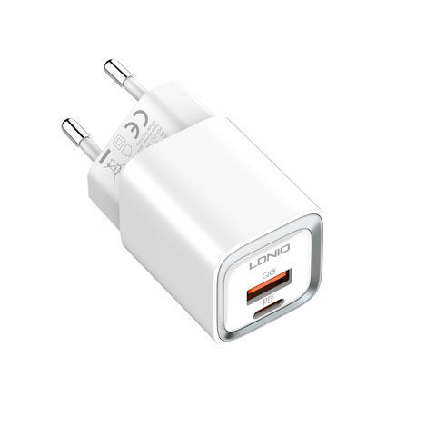 LDNIO Home Charger (A2318C) USB + Type-C 20W + Cable Type-C To Lightning  White MOQ:30 (EU/US) - buy with delivery from China | F2 Spare Parts