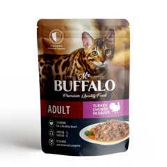 Mr. Buffalo Adult пауч для кошек индейка в соусе 85г