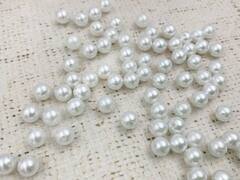 Бусины пришивные под жемчуг, Ø 8 мм, белый