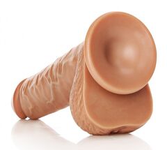 Телесный фаллоимитатор Straight Realistic Dildo Balls Suction Cup 9 - 25 см. - 