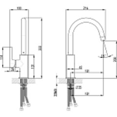 Смеситель для кухни с подключением к фильтру с питьевой водой – LM3073C, Серия COMFORT