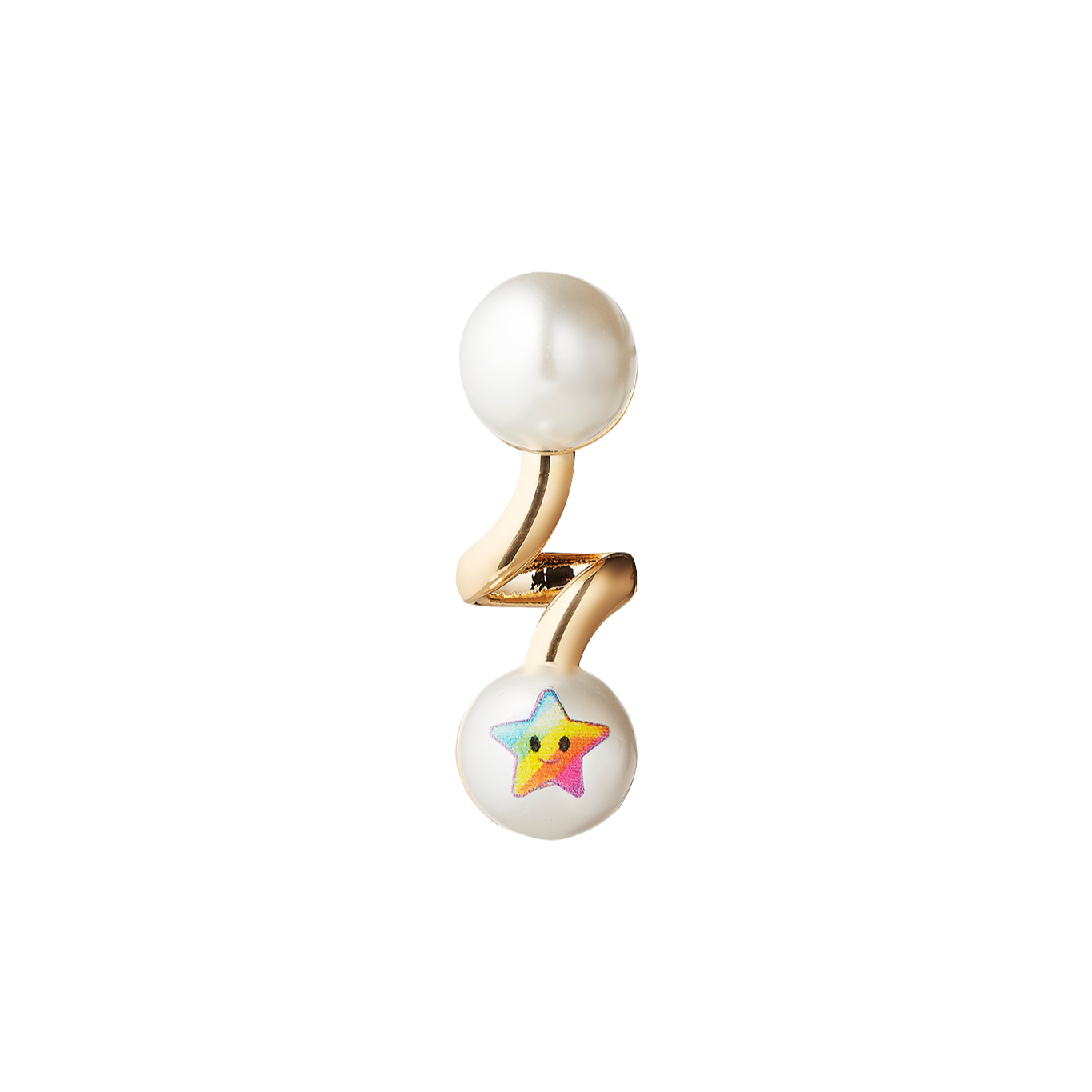 SAF SAFU Моносерьга Kawaii Rainbow Pearl Earring saf safu моносерьга kawaii dolphin earring