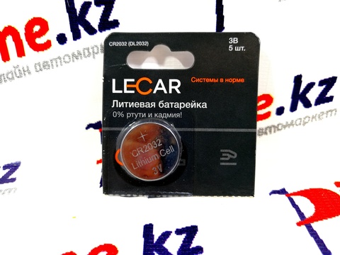 Батарейка литиевая  LECAR тип CR2032