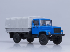 GAZ-3308 board with awning 4x4 engine ZMZ-513 blue AutoHistory 1:43