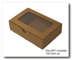 Коробка на 2 мыла размер 15х10х4 см крафт картон