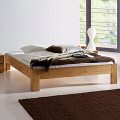 Кровать из дуба цельноламельного без изголовья Баямо 180x200