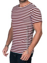 Купить футболку с красной полосой - Магазин тельняшек.ру 8-800-700-93-18Футболка-тельняшка прямая (краповая полоса) в Магазине тельняшек