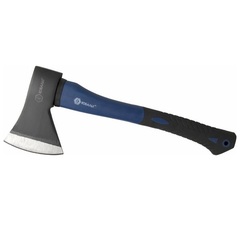 Топор плотницкий КОБАЛЬТ серия ПРОФИ 800г кованный, фибергласовое топорище, полукруглое лезвие (241-123)