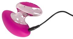 Ярко-розовый вибромассажер Couples Choice Massager - 