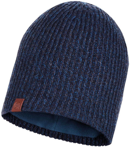 Шапка вязаная с флисом Buff Hat Knitted Polar Lyne Night Blue фото 1