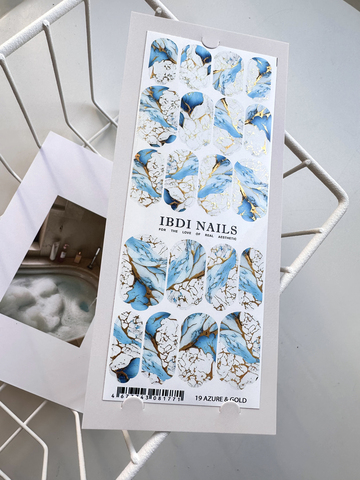 Пленки для маникюра IBDI NAILS 19 AZURE & GOLD