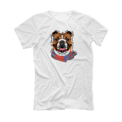 Футболка "Английский бульдог любит тебя больше себя"