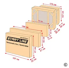 Стол теннисный Start Line City Park Всепогодный