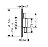 Hansgrohe 75618670 HG 75 618 670  DuoTurn S Смеситель для ванны, однорычажный, для 1 потребителя, скрытого монтажа, мч
