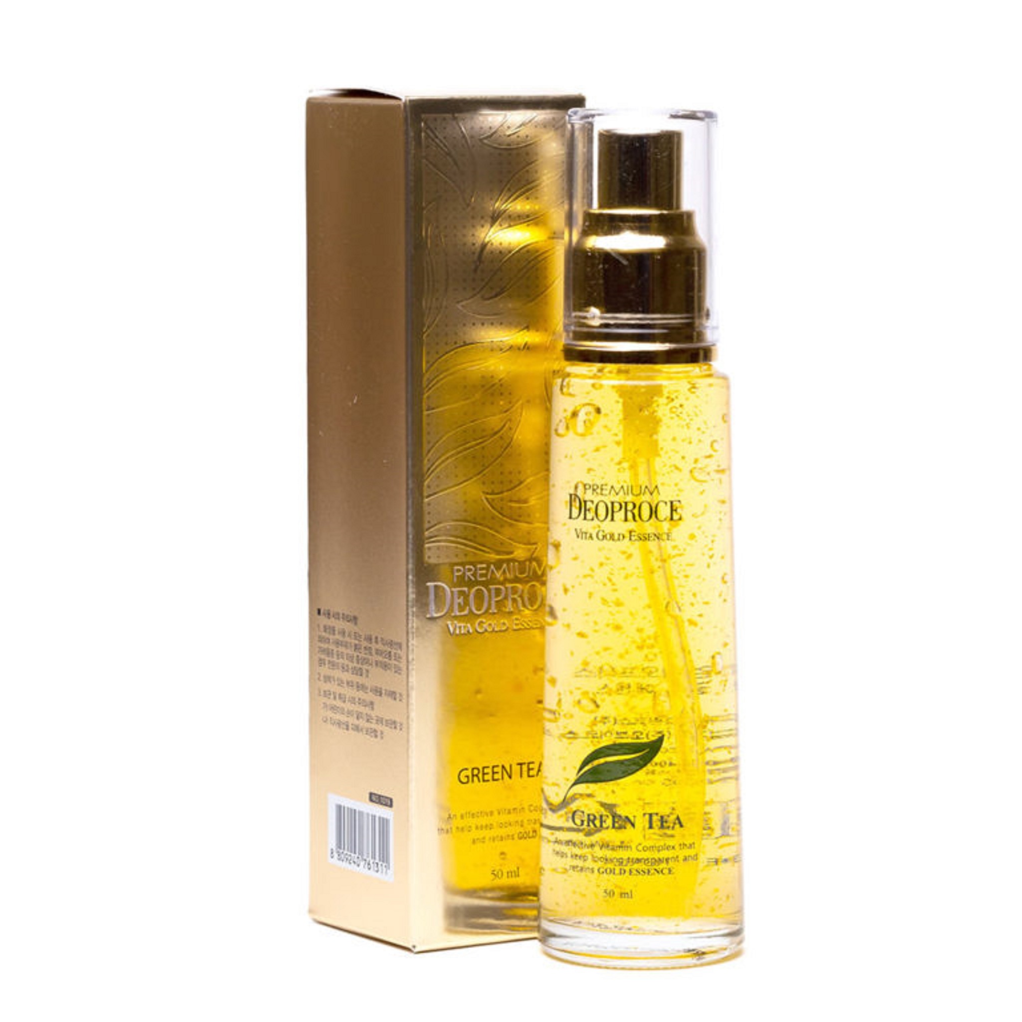 Essence green. Premium эссенция Premium Deoproce Vita Gold Essence 50ml. Deoproce Premium Deoproce Vita Gold Essence эссенция с экстрактом зеленого чая. Gold Essence сыворотка Корея Deoproce. Deoproce Premium Green Tea Vita Gold Essence эссенция для лица с частичками золота.