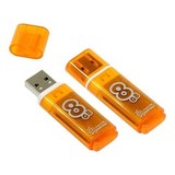 Флешка 8 GB USB 2.0 SmartBuy Glossy (Оранжевый)