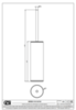 Gessi 316 ACCESSORIES Ёршик напольный, композит белый 54743-708, Copper Brushed PVD