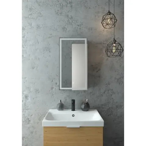 Зеркало-шкаф с подсветкой ART&MAX TECHNO AM-Tec-350-650-1D-R-DS-F